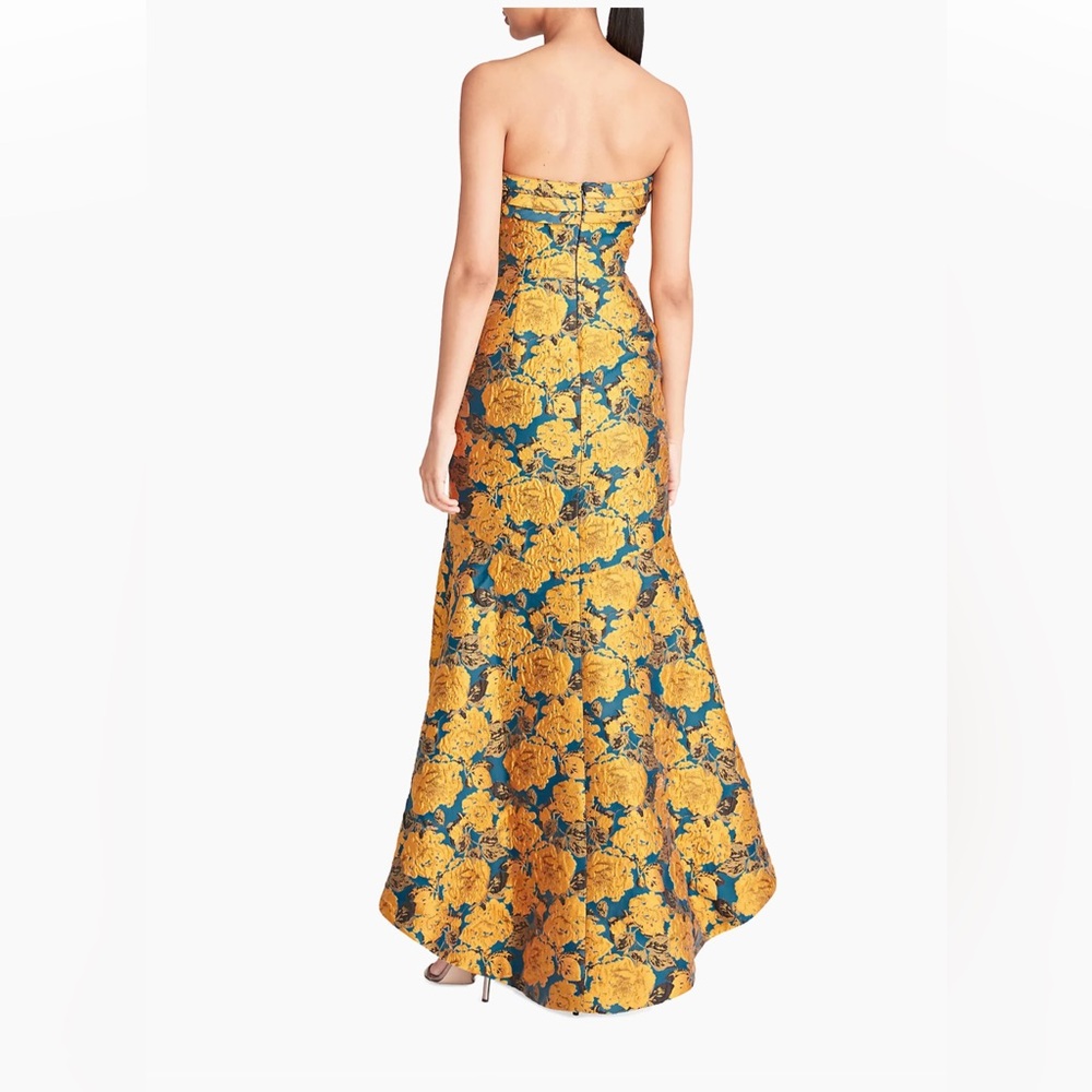 Theia Octavia Floral Fit-&-Flare Dress Neptune (D2) - Picture 2 of 8